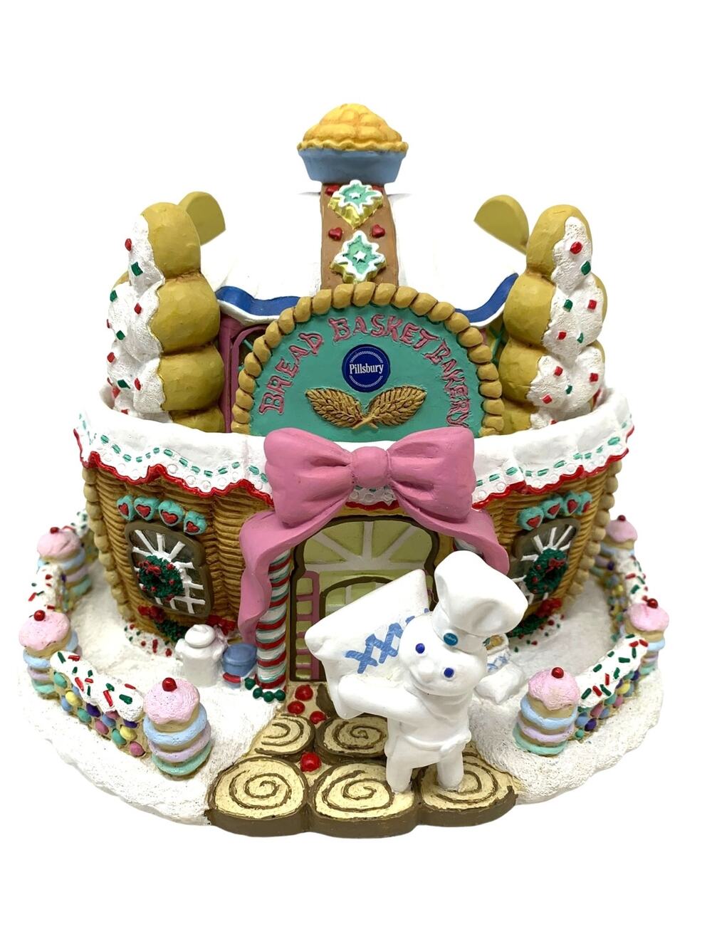 Pillsbury Doughboy Bread Basket Lighted House by Danbury Mint